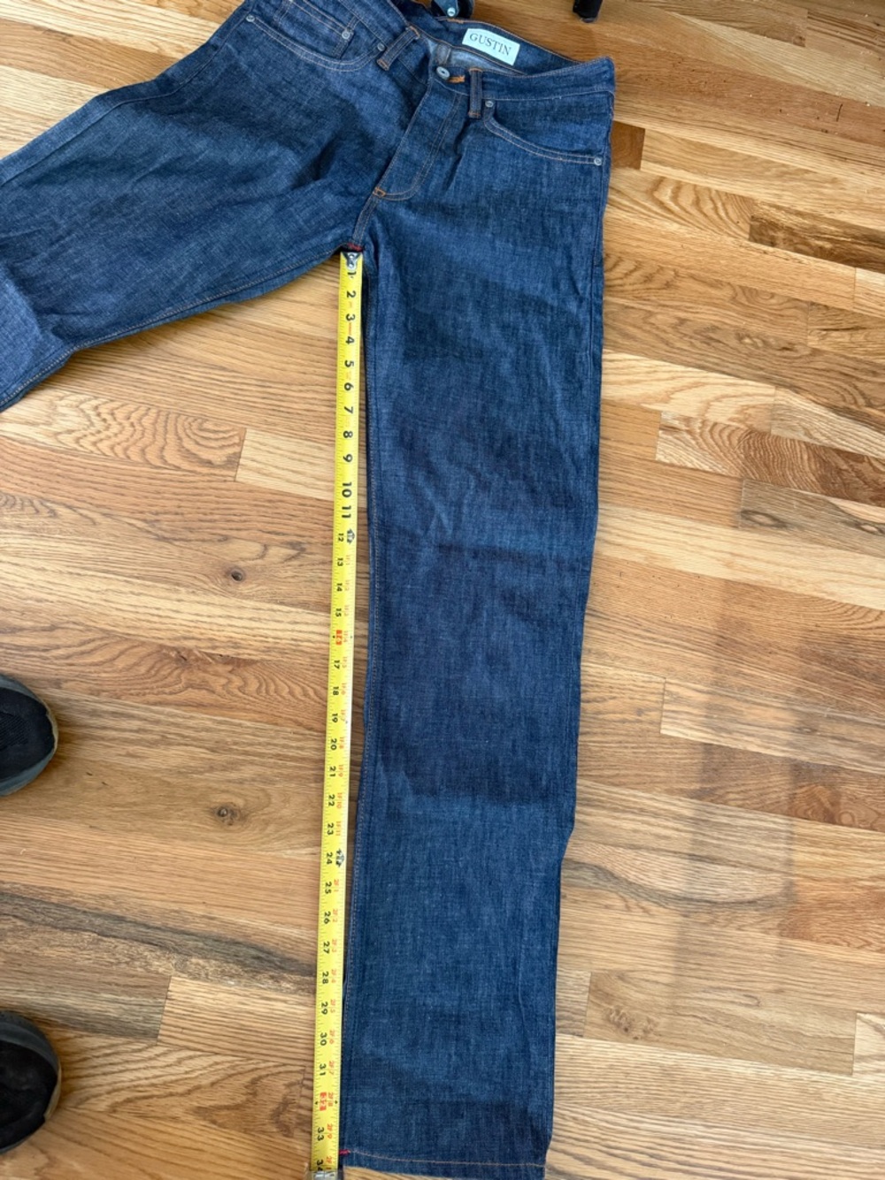 Gustin Men's Indigo Straight Jeans - Picture 8 of 8